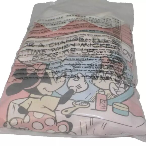 DISNEY Cakeworthy MINNIE MOUSE Pink Collared SWEATSHIRT L Mickey Date Night CUTE - Picture 5 of 13